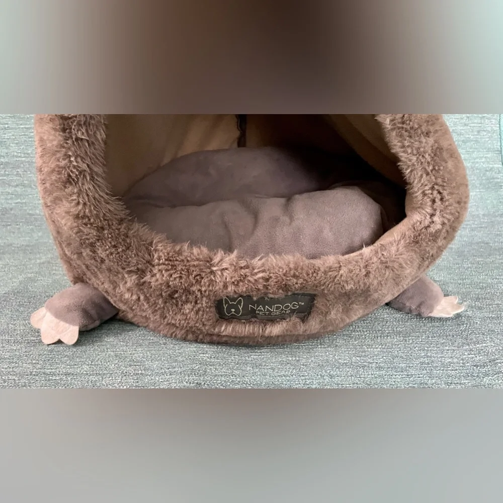 NANDOG Pet Gear Sloth Small Pet Bed Cozy Warm Super Soft Safe Space for your Pup